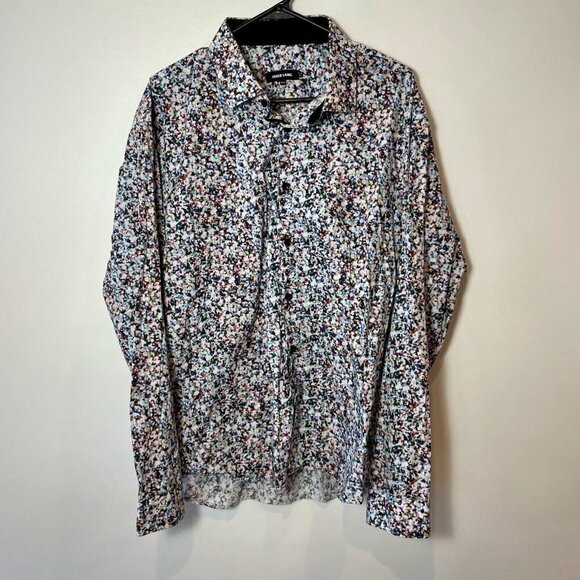 Jared Lang Long Sleeve Button Up Shirt Womens 3XL Multicolor Floral Collared - Picture 1 of 7